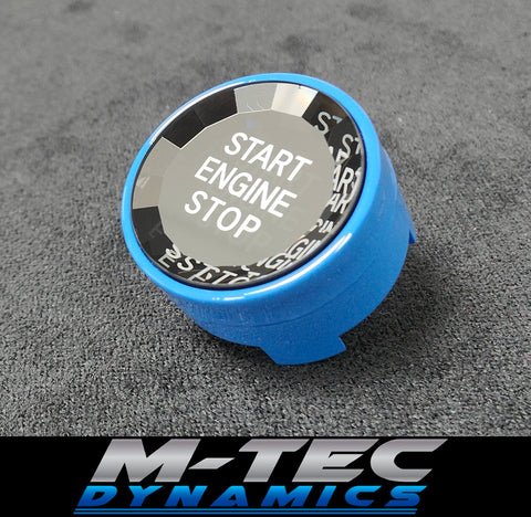 BMW F-SERIES BLUE (CRYSTAL) ENGINE START BUTTON - 1/2/3/4/5/6 SERIES - F2X F3X F8X M3 M4 M5 M6