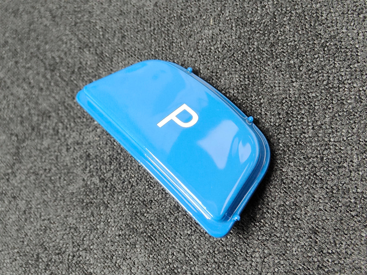 BMW F-SERIES BLUE P PARK GEAR SHIFTER INSERT BUTTON - 1/2/3/4/5 SERIES F1X F2X F3X F30 F32