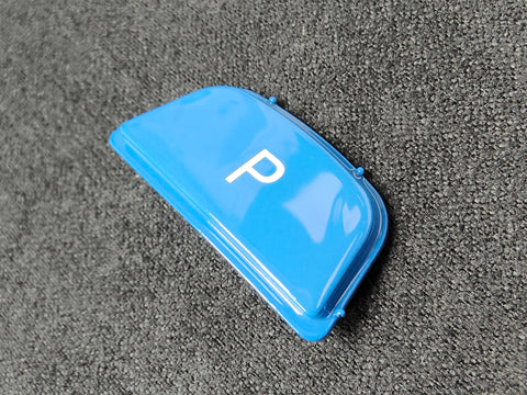 BMW F-SERIES BLUE P PARK GEAR SHIFTER INSERT BUTTON - 1/2/3/4/5 SERIES F1X F2X F3X