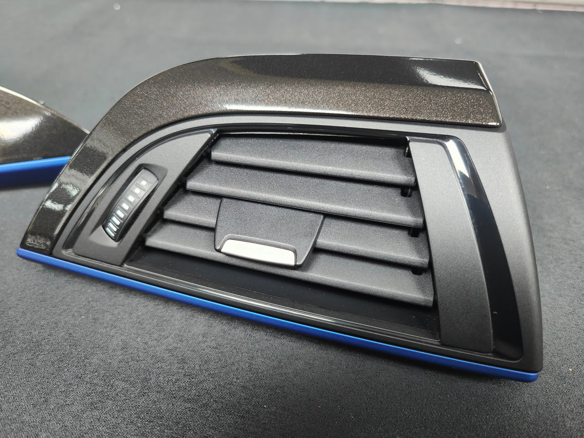 BMW F20 INTERIOR TRIM SET - METALLIC BLACK / BLUE ACCENT