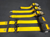 BMW E46 M3 COUPE YELLOW FRONT & REAR SEAT BELT SET