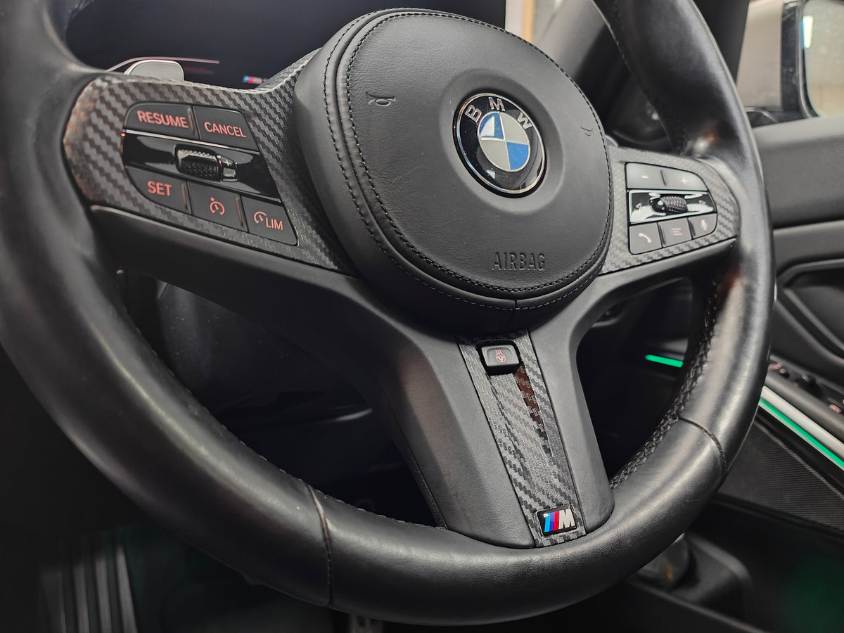 WRAPPING SERVICE - BMW G20 G21 STEERING WHEEL FASCIA TRIM