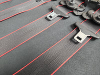 BMW 4-SERIES F32 / F82 M4 COUPE - BLACK CARBON / RED EDGE FRONT & REAR SEAT BELT SET