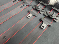 BMW 4-SERIES F32 / F82 M4 COUPE - BLACK CARBON / RED EDGE FRONT & REAR SEAT BELT SET