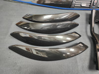 BMW F30 F31 F36 LCI INTERIOR TRIM SET - METALLIC BLACK / BLUE ACCENT