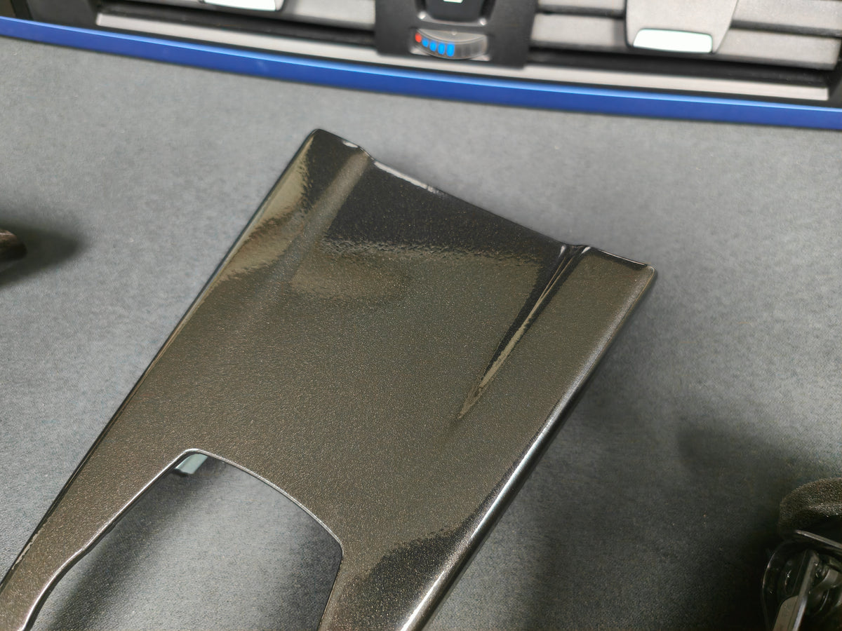 BMW F30 F31 F36 LCI INTERIOR TRIM SET - METALLIC BLACK / BLUE ACCENT