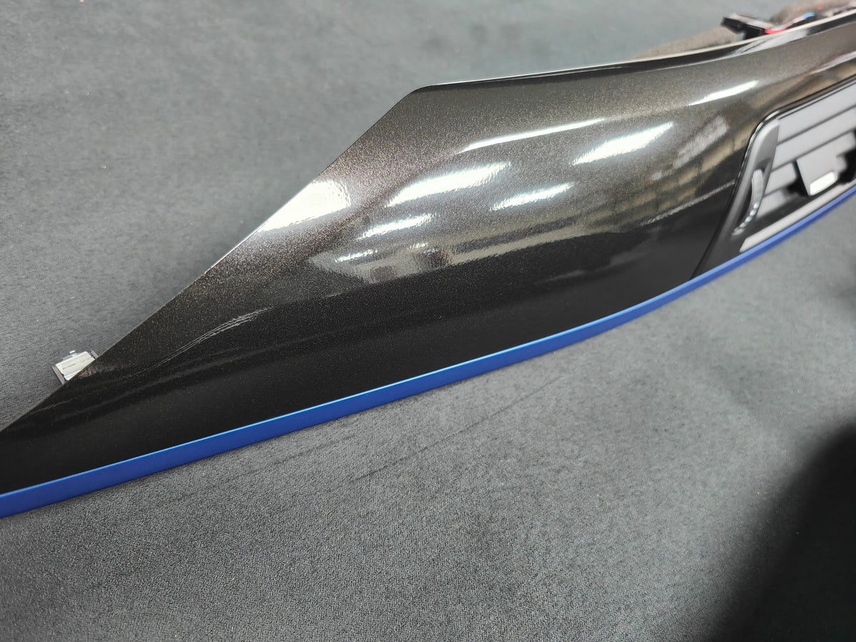 BMW F30 F31 F36 LCI INTERIOR TRIM SET - METALLIC BLACK / BLUE ACCENT