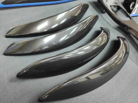 BMW F30 F31 INTERIOR TRIM SET - METALLIC BLACK / BLUE ACCENT F34 F36