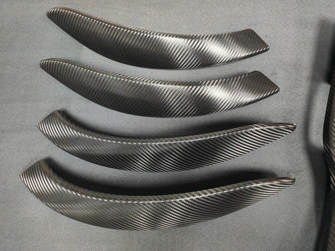 BMW F30 F31 F36 INTERIOR TRIM SET - TEXTURED GLOSSY CARBON / RED ACCENT (CUSTOM)