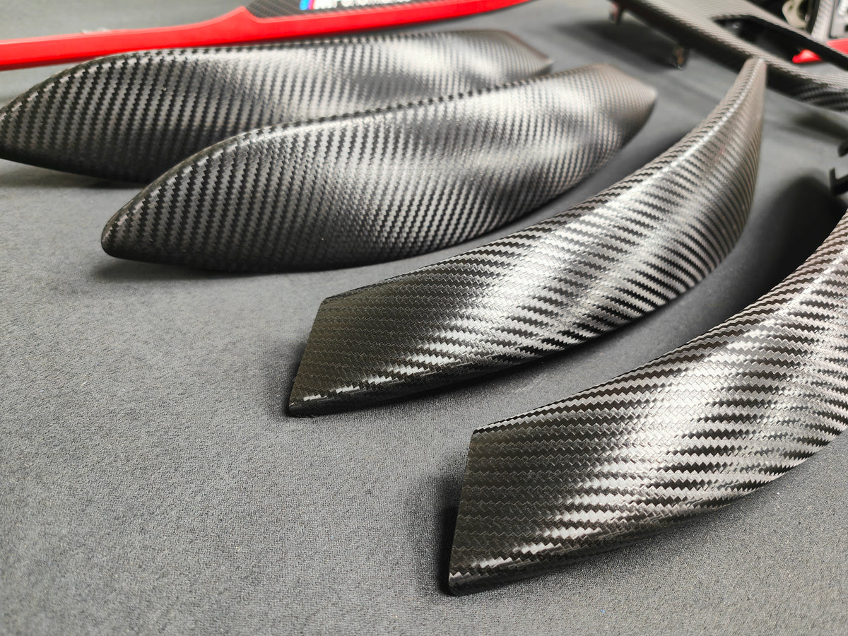 BMW F30 F31 F36 F80 LCI INTERIOR TRIM SET - TEXTURED CARBON / RED ACCENT TRIM