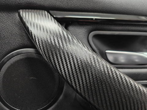 BMW F30 F31 F36 INTERIOR TRIM SET - TEXTURED GLOSSY CARBON / RED ACCENT (CUSTOM)