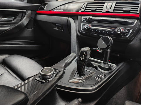 BMW F32 INTERIOR TRIM SET - TEXTURED GLOSSY CARBON / RED ACCENT (CUSTOM)