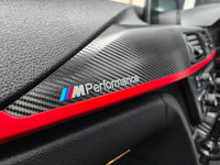 BMW F30 F31 F36 F80 LCI INTERIOR TRIM SET - TEXTURED CARBON / RED ACCENT TRIM