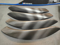 BMW F30 F31 F36 INTERIOR TRIM SET - TEXTURED CARBON / ALCANTARA STYLE  / BLUE ACCENT