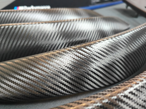 BMW F30 F31 F36 F80 M3 CUSTOM INTERIOR TRIM SET - TEXTURED CARBON / ALCANTARA STYLE  / BLUE ACCENT