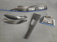 BMW F32 COUPE LCI INTERIOR TRIM SET - TEXTURED CARBON / BLUE ACCENT