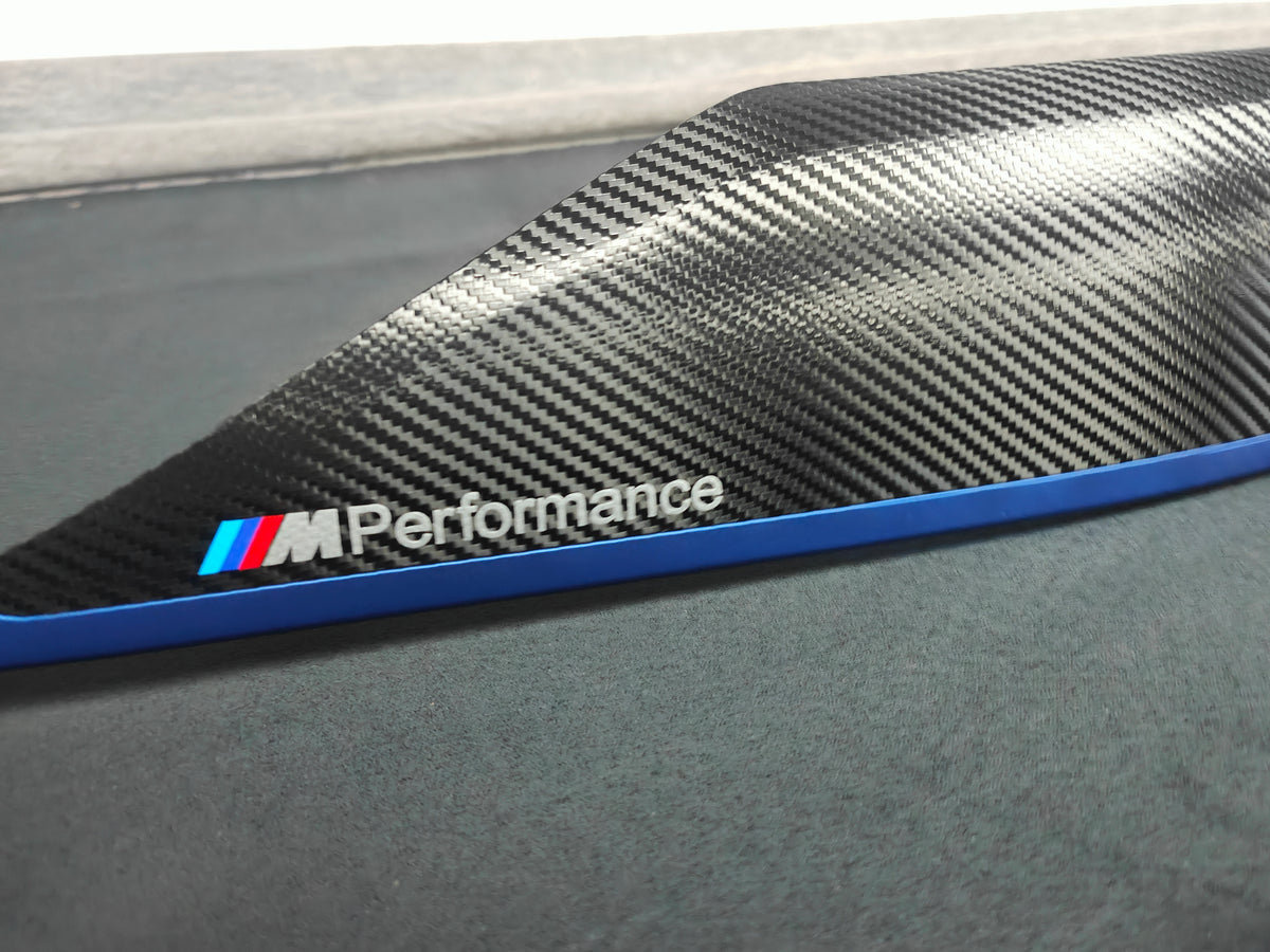 BMW F32 COUPE LCI INTERIOR TRIM SET - TEXTURED CARBON / BLUE ACCENT