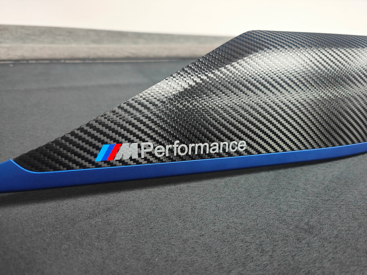 BMW F32 COUPE LCI INTERIOR TRIM SET - TEXTURED CARBON / BLUE ACCENT