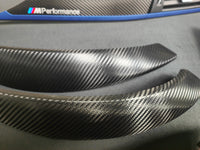 BMW F30 F31 F36 F80 LCI INTERIOR TRIM SET - TEXTURED CARBON / BLUE ACCENT