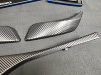 BMW F21 F22 INTERIOR TRIM SET - 3D CARBON / ALCANTARA / BLUE ACCENT