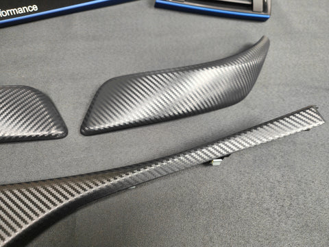 BMW F21 F22 INTERIOR TRIM SET - 3D CARBON / ALCANTARA / BLUE ACCENT