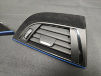 BMW F21 F22 INTERIOR TRIM SET - 3D CARBON / ALCANTARA / BLUE ACCENT