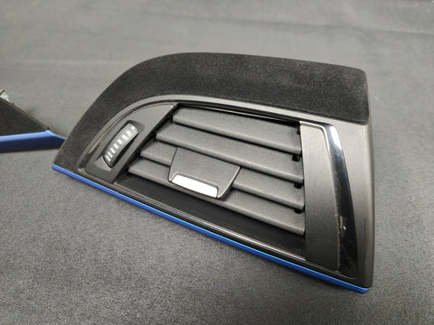 BMW F21 F22 INTERIOR TRIM SET - 3D CARBON / ALCANTARA / BLUE ACCENT