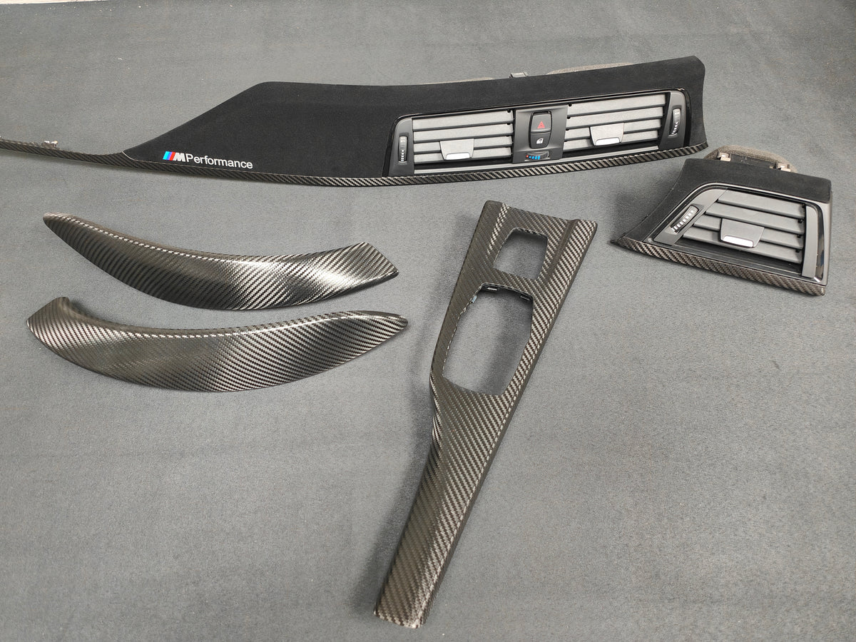 BMW F33 CONVERTIBLE INTERIOR TRIM SET - PERFORMANCE STYLE / TEXTURED CARBON