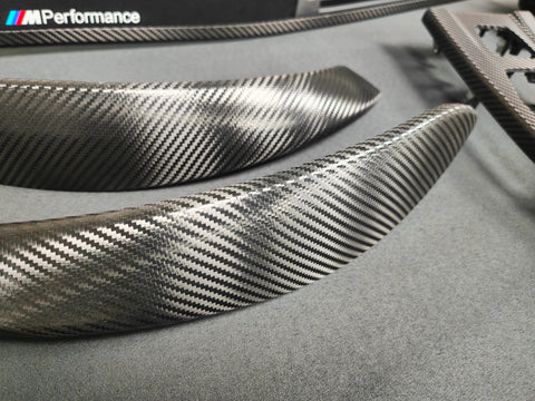 WRAPPING SERVICE - BMW F8X M3 M4 PERFORMANCE STYLE INTERIOR TRIM SET - TEXTURED CARBON