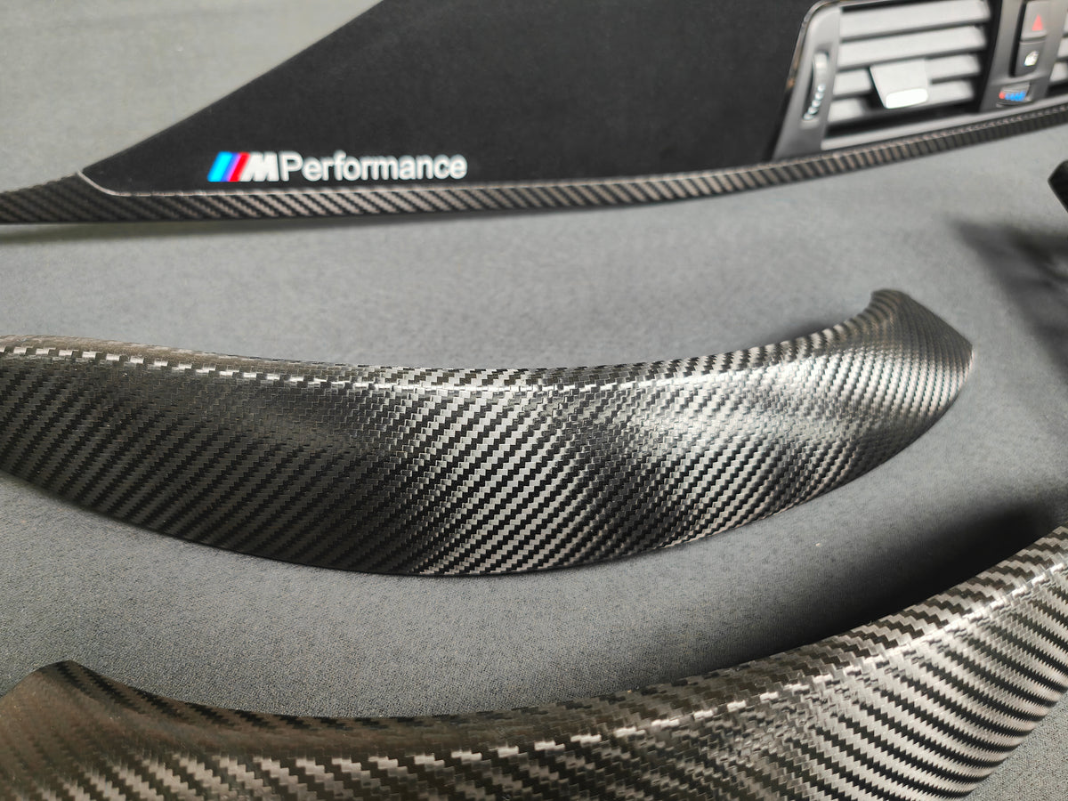 WRAPPING SERVICE - BMW F8X M3 M4 INTERIOR TRIM SET PERFORMANCE STYLE - TEXTURED CARBON / ALCANTARA