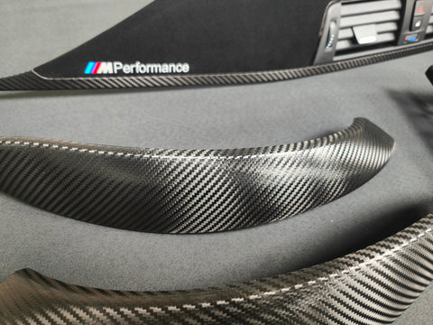WRAPPING SERVICE - BMW F8X M3 M4 PERFORMANCE STYLE INTERIOR TRIM SET - TEXTURED CARBON