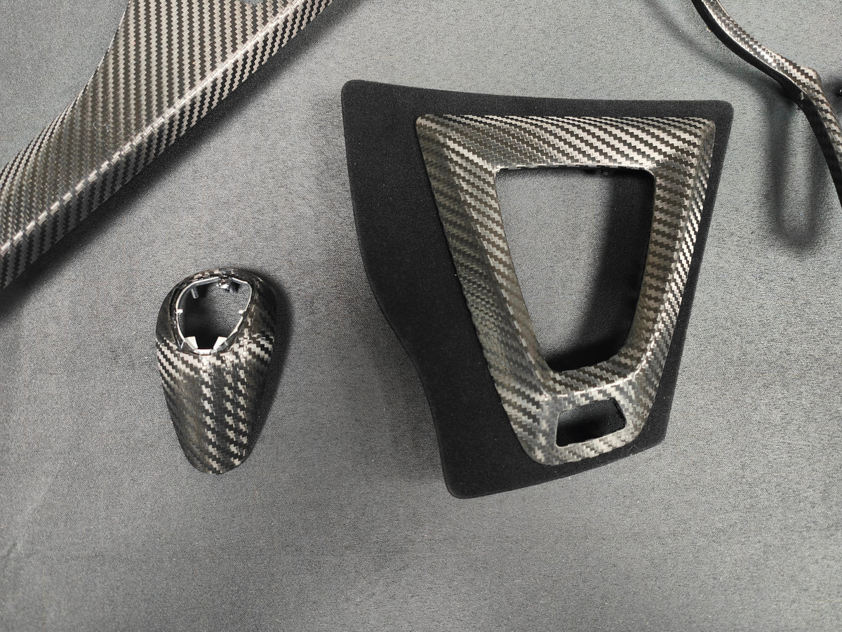 WRAPPING SERVICE - BMW F8X M3 M4 INTERIOR TRIM SET PERFORMANCE STYLE - TEXTURED CARBON / ALCANTARA