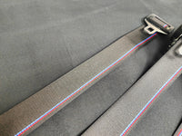 BMW E46 COUPE CUSTOM COMPETITION STYLE TRI-COLOUR COMPLETE FRONT & REAR FULL SEAT BELT SET