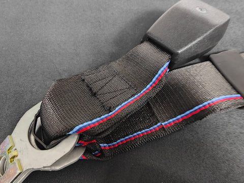 BMW E46 COUPE CUSTOM COMPETITION STYLE TRI-COLOUR COMPLETE FRONT & REAR FULL SEAT BELT SET