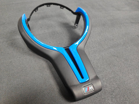 BMW F-SERIES ///M LEATHER / BLUE STEERING WHEEL TRIM - M2 M3 M4 M5 M6