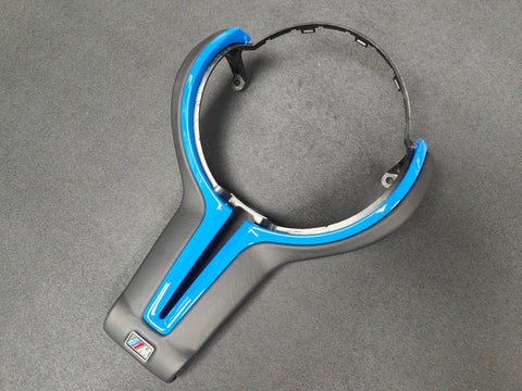 BMW F-SERIES ///M LEATHER / BLUE STEERING WHEEL TRIM - M2 M3 M4 M5 M6