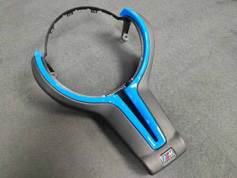 BMW F-SERIES ///M LEATHER / BLUE STEERING WHEEL TRIM - M2 M3 M4 M5 M6