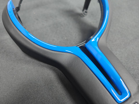 BMW F-SERIES ///M LEATHER / BLUE STEERING WHEEL TRIM - M2 M3 M4 M5 M6