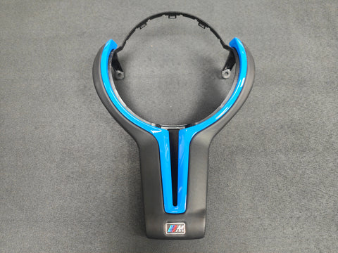BMW F-SERIES ///M LEATHER / BLUE STEERING WHEEL TRIM - M2 M3 M4 M5 M6