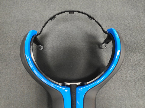 BMW F-SERIES ///M LEATHER / BLUE STEERING WHEEL TRIM - M2 M3 M4 M5 M6