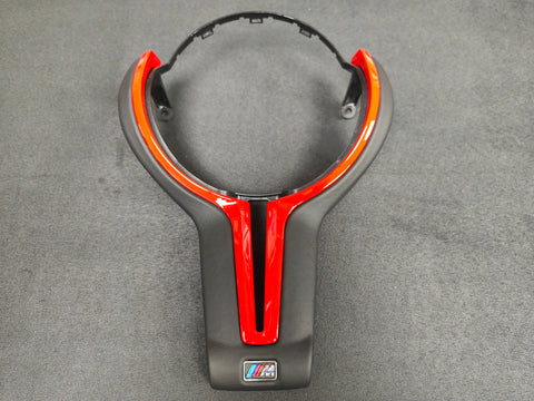 BMW F-SERIES ///M LEATHER / RED STEERING WHEEL TRIM - M2 M3 M4 M5 M6