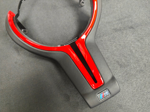 BMW F-SERIES ///M LEATHER / RED STEERING WHEEL TRIM - M2 M3 M4 M5 M6