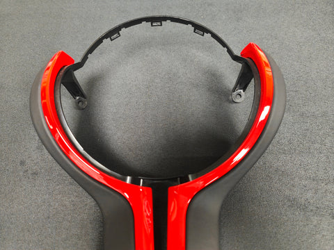 BMW F-SERIES ///M LEATHER / RED STEERING WHEEL TRIM - M2 M3 M4 M5 M6