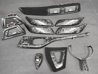 WRAPPING SERVICE - BMW F20 F21 F22 F23 LCI-2 CUSTOM INTERIOR TRIM SET - FORGED CARBON / ALCANTARA