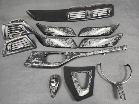 BMW F20 F21 F22 F23 LCI-2 CUSTOM INTERIOR TRIM SET - FORGED CARBON - WRAPPING SERVICE