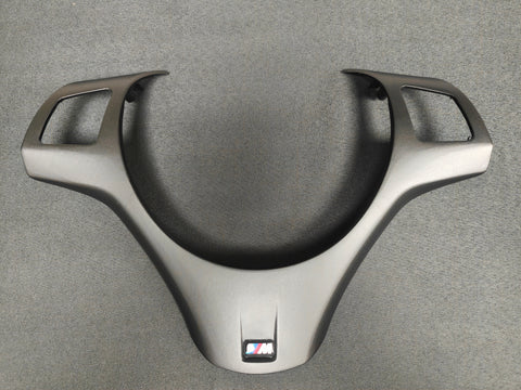 BMW E90 E92 E93 M3 - M-SPORT BLACK STEERING COVER TRIM - WRAPPING SERVICE