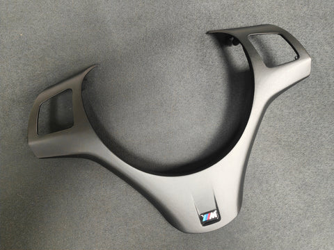 BMW E90 E92 E93 M3 - M-SPORT BLACK STEERING COVER TRIM - WRAPPING SERVICE