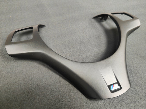 BMW E90 E92 E93 M3 - M-SPORT BLACK STEERING COVER TRIM - WRAPPING SERVICE