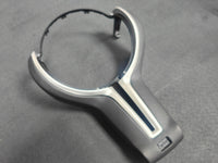BMW F-SERIES ///M LEATHER & SILVER STEERING WHEEL TRIM - 2/3/4/5 SERIES M2 M3 M4 M5 M6