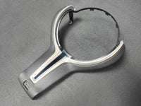 BMW F-SERIES ///M LEATHER & SILVER STEERING WHEEL TRIM - 2/3/4/5 SERIES M2 M3 M4 M5 M6